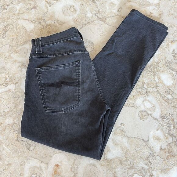 Nudie Grim Tim Broken Black Button Fly Jeans - Picture 6 of 16